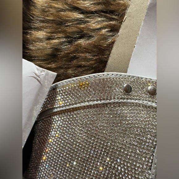 SHARP SHERIFF SHINE KNEE HIGH BOOTS -SILVER - Picture 4 of 4